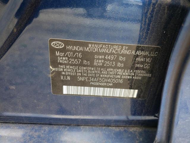 Photo 11 VIN: 5NPE34AF5GH405016 - HYUNDAI SONATA SPO 