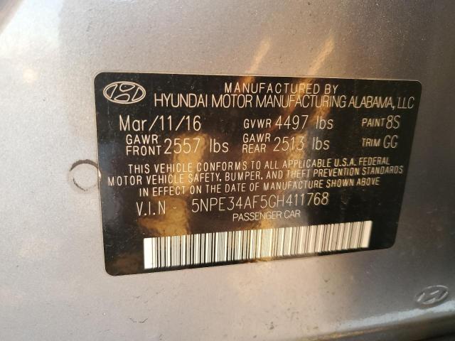 Photo 11 VIN: 5NPE34AF5GH411768 - HYUNDAI SONATA 