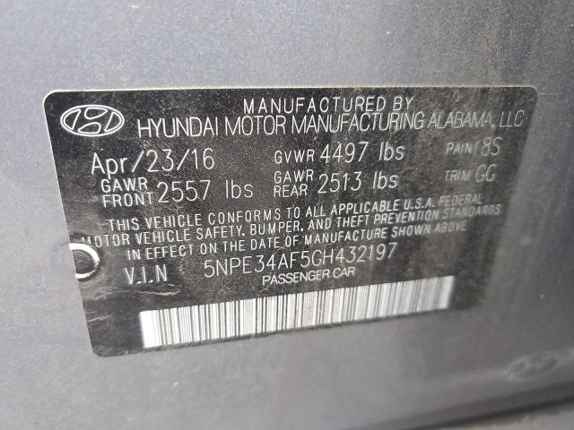 Photo 11 VIN: 5NPE34AF5GH432197 - HYUNDAI SONATA SPO 