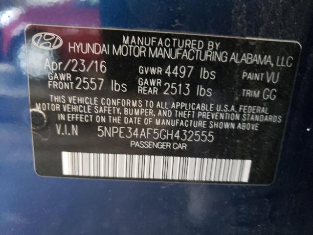 Photo 9 VIN: 5NPE34AF5GH432555 - HYUNDAI SONATA SPO 