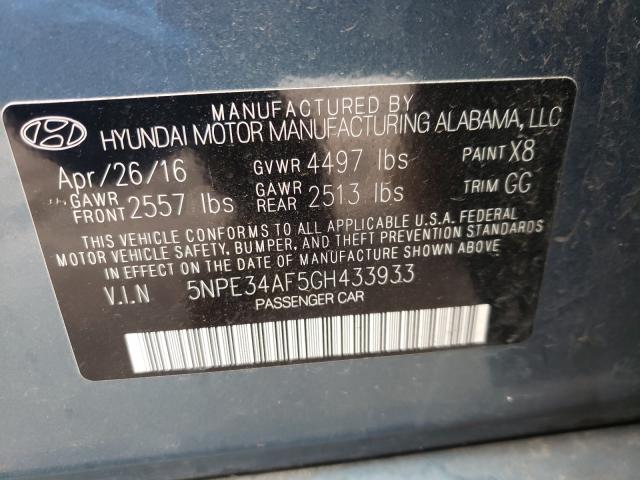 Photo 9 VIN: 5NPE34AF5GH433933 - HYUNDAI SONATA SPO 