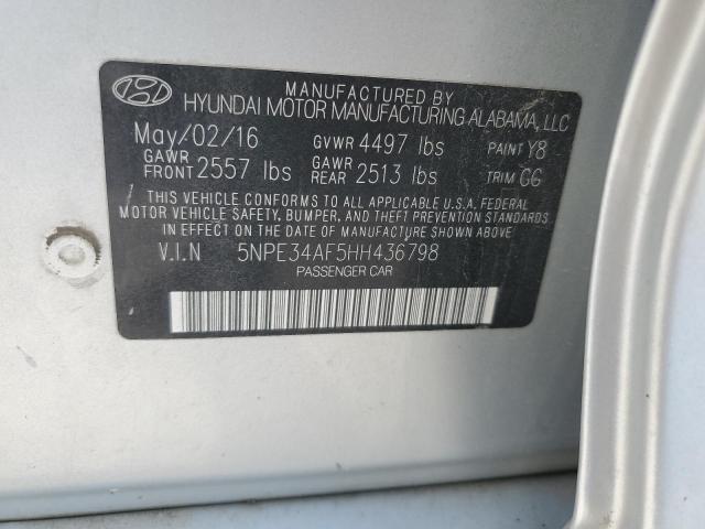 Photo 11 VIN: 5NPE34AF5HH436798 - HYUNDAI SONATA 