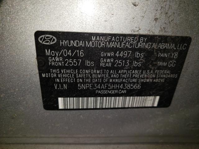 Photo 9 VIN: 5NPE34AF5HH438566 - HYUNDAI SONATA 