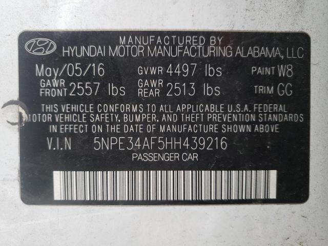 Photo 9 VIN: 5NPE34AF5HH439216 - HYUNDAI SONATA SPO 