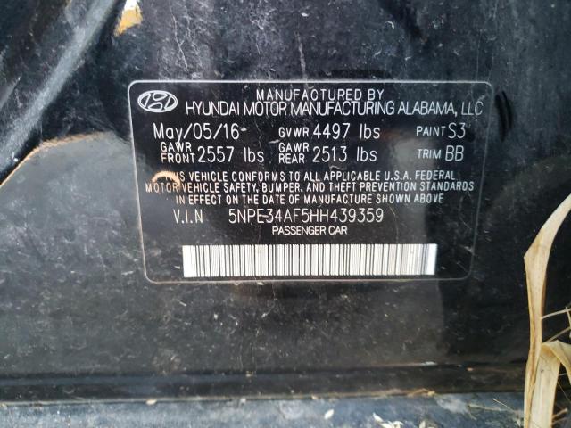 Photo 11 VIN: 5NPE34AF5HH439359 - HYUNDAI SONATA 