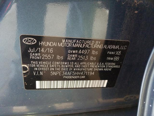 Photo 9 VIN: 5NPE34AF5HH471194 - HYUNDAI SONATA SPO 