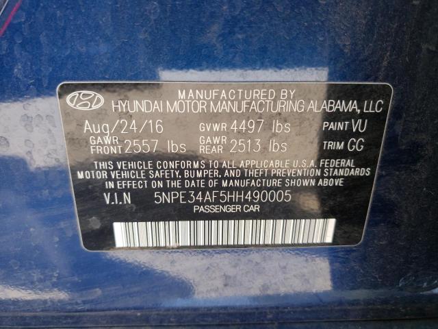 Photo 11 VIN: 5NPE34AF5HH490005 - HYUNDAI SONATA SPO 