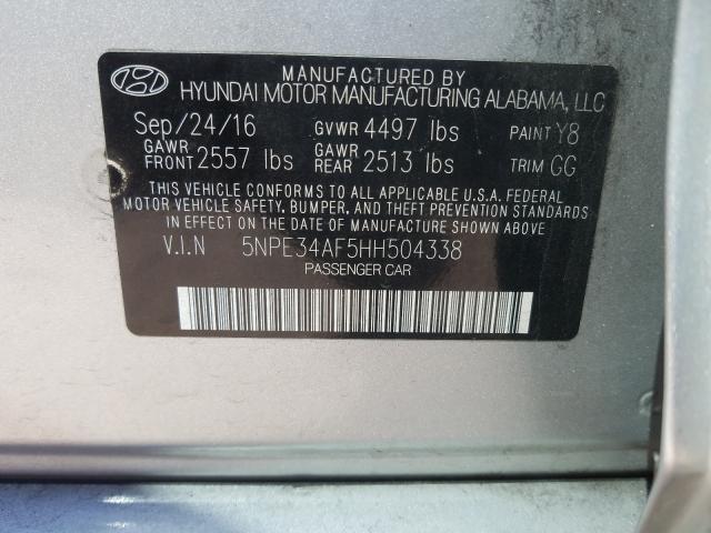 Photo 9 VIN: 5NPE34AF5HH504338 - HYUNDAI SONATA SPO 