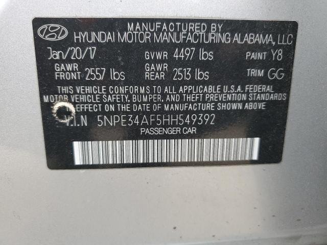 Photo 11 VIN: 5NPE34AF5HH549392 - HYUNDAI SONATA SPO 