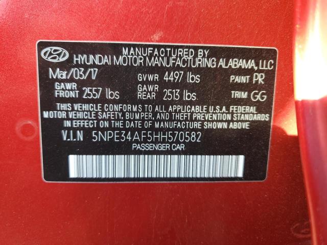 Photo 11 VIN: 5NPE34AF5HH570582 - HYUNDAI SONATA SPO 