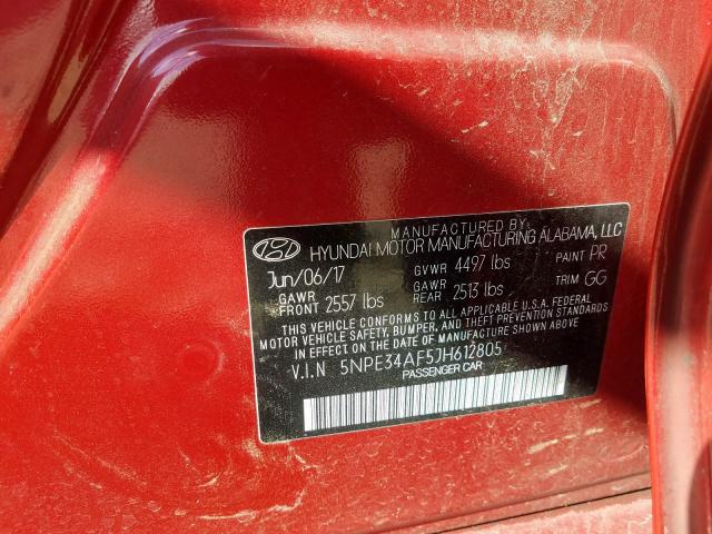 Photo 9 VIN: 5NPE34AF5JH612805 - HYUNDAI SONATA SPO 