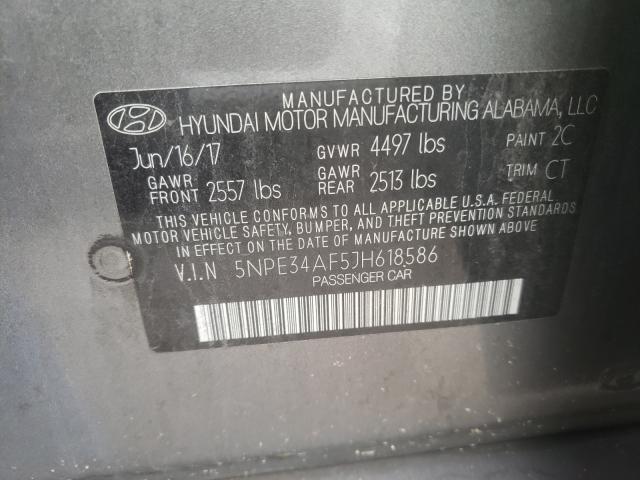 Photo 9 VIN: 5NPE34AF5JH618586 - HYUNDAI SONATA SPO 