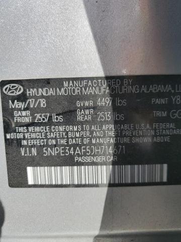 Photo 11 VIN: 5NPE34AF5JH714671 - HYUNDAI SONATA 