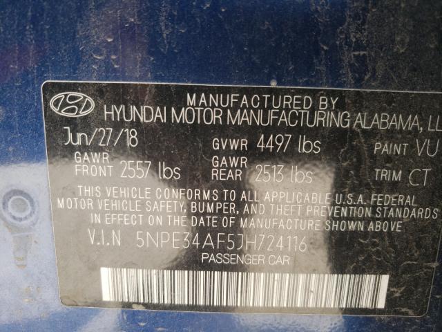 Photo 9 VIN: 5NPE34AF5JH724116 - HYUNDAI SONATA SPO 