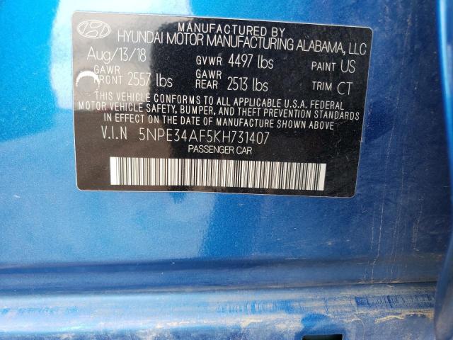 Photo 12 VIN: 5NPE34AF5KH731407 - HYUNDAI SONATA LIM 