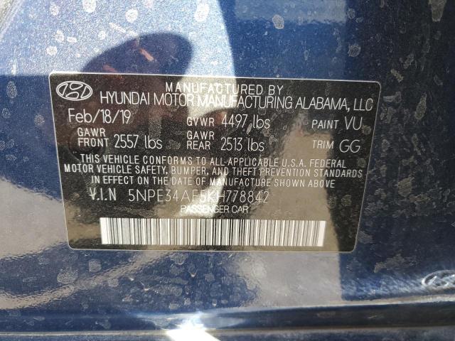 Photo 11 VIN: 5NPE34AF5KH778842 - HYUNDAI SONATA 