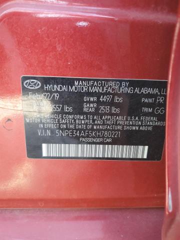 Photo 12 VIN: 5NPE34AF5KH780221 - HYUNDAI SONATA LIM 