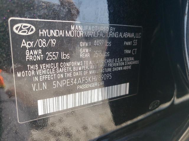 Photo 9 VIN: 5NPE34AF5KH789095 - HYUNDAI SONATA LIM 