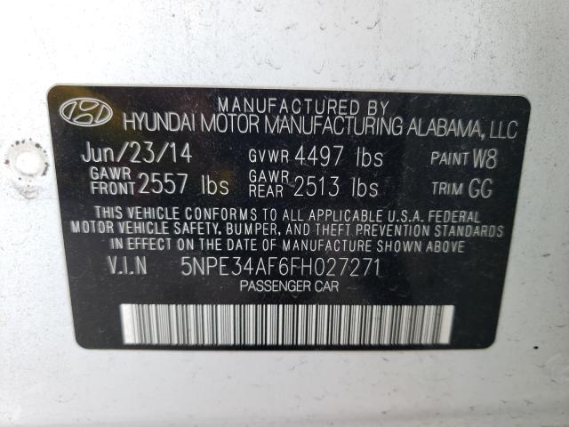 Photo 9 VIN: 5NPE34AF6FH027271 - HYUNDAI SONATA SPO 