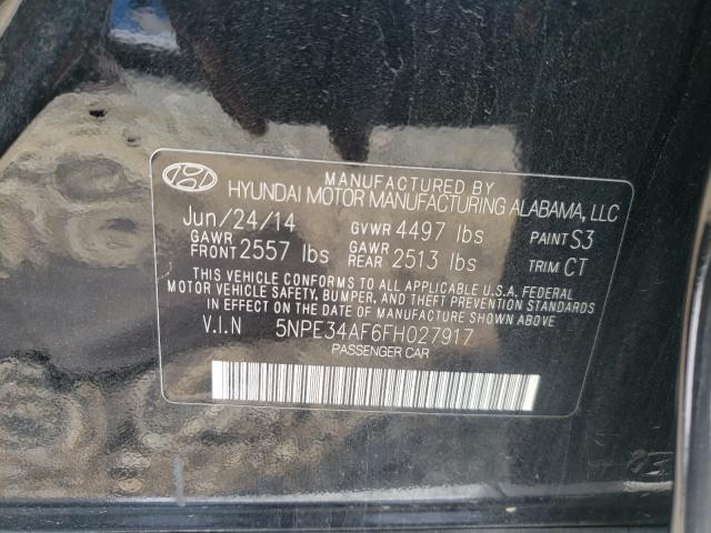 Photo 9 VIN: 5NPE34AF6FH027917 - HYUNDAI SONATA 