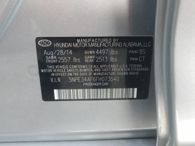 Photo 9 VIN: 5NPE34AF6FH073540 - HYUNDAI SONATA SPO 