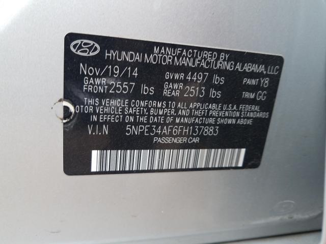 Photo 9 VIN: 5NPE34AF6FH137883 - HYUNDAI SONATA SPO 