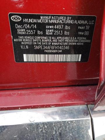 Photo 11 VIN: 5NPE34AF6FH140346 - HYUNDAI SONATA SPO 