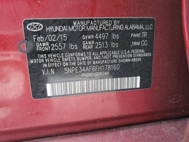 Photo 11 VIN: 5NPE34AF6FH178160 - HYUNDAI SONATA 