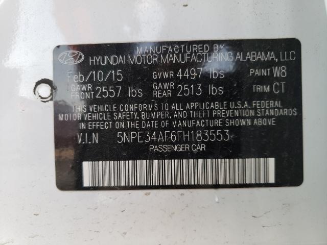 Photo 9 VIN: 5NPE34AF6FH183553 - HYUNDAI SONATA SPO 