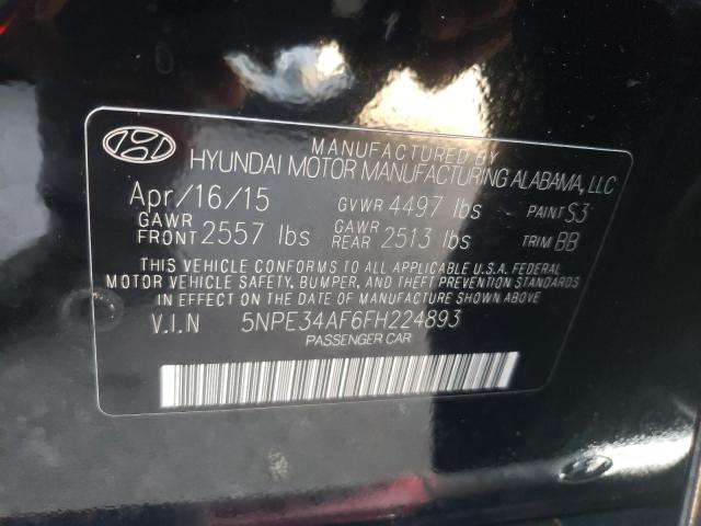 Photo 9 VIN: 5NPE34AF6FH224893 - HYUNDAI SONATA 