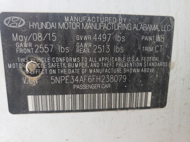 Photo 9 VIN: 5NPE34AF6FH238079 - HYUNDAI SONATA 