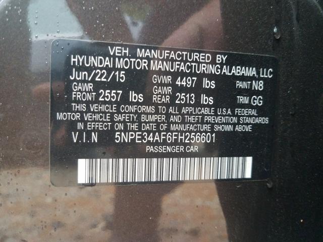 Photo 9 VIN: 5NPE34AF6FH256601 - HYUNDAI SONATA SPO 