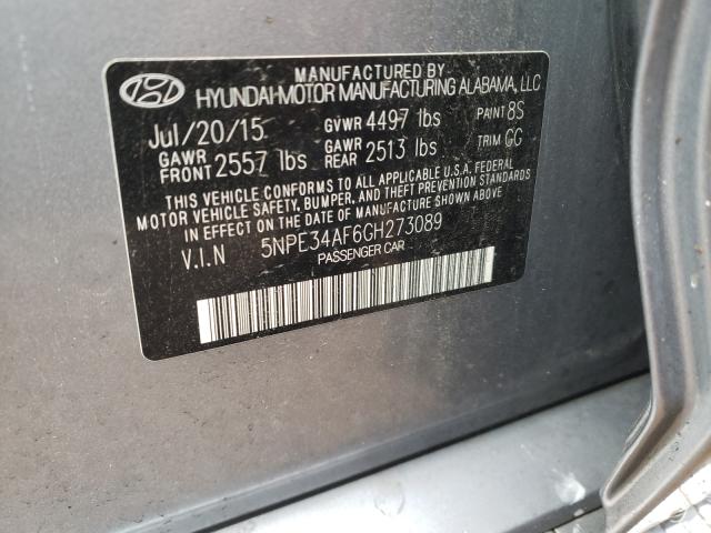 Photo 9 VIN: 5NPE34AF6GH273089 - HYUNDAI SONATA 