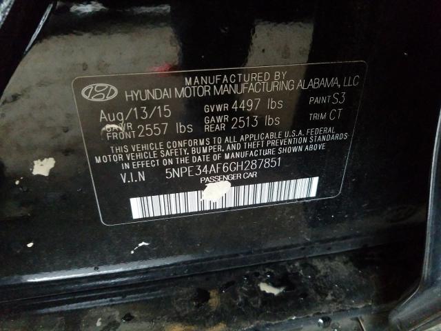 Photo 9 VIN: 5NPE34AF6GH287851 - HYUNDAI SONATA SPO 