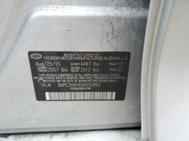 Photo 11 VIN: 5NPE34AF6GH293892 - HYUNDAI SONATA 