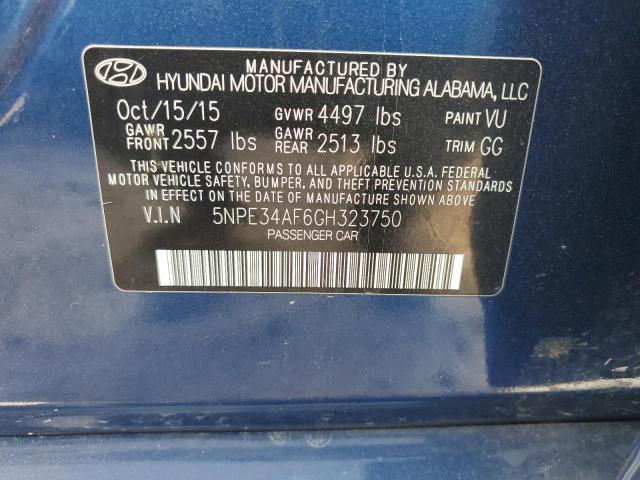 Photo 12 VIN: 5NPE34AF6GH323750 - HYUNDAI SONATA SPO 