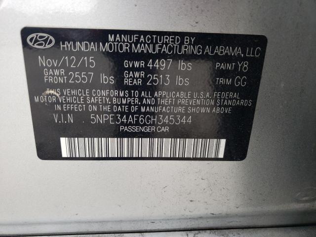 Photo 11 VIN: 5NPE34AF6GH345344 - HYUNDAI SONATA SPO 