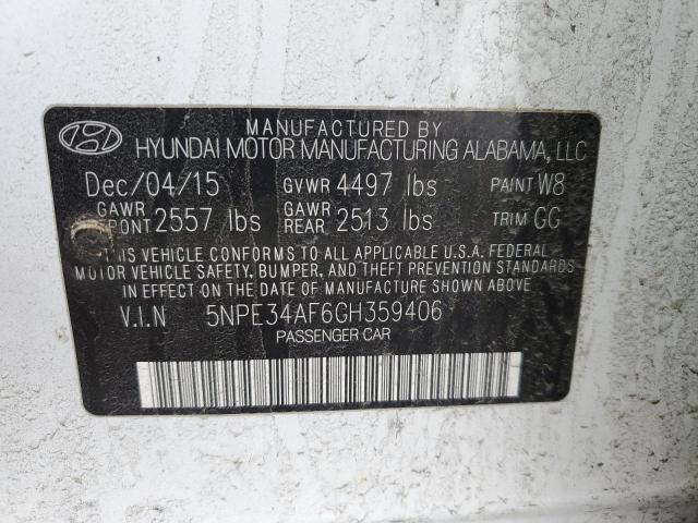 Photo 11 VIN: 5NPE34AF6GH359406 - HYUNDAI SONATA SPO 