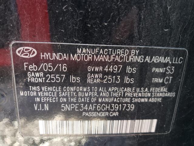 Photo 9 VIN: 5NPE34AF6GH391739 - HYUNDAI SONATA SPO 