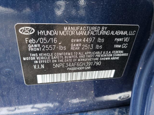 Photo 9 VIN: 5NPE34AF6GH391790 - HYUNDAI SONATA SPO 