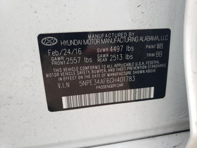 Photo 11 VIN: 5NPE34AF6GH401783 - HYUNDAI SONATA 