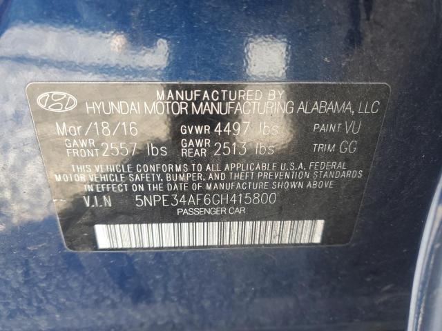 Photo 11 VIN: 5NPE34AF6GH415800 - HYUNDAI SONATA 