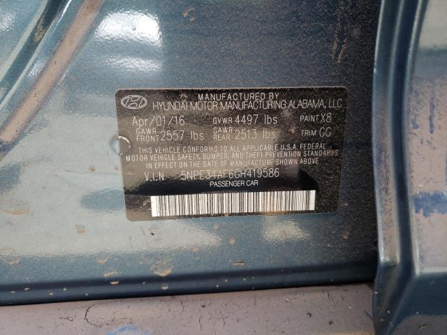 Photo 9 VIN: 5NPE34AF6GH419586 - HYUNDAI SONATA SPO 