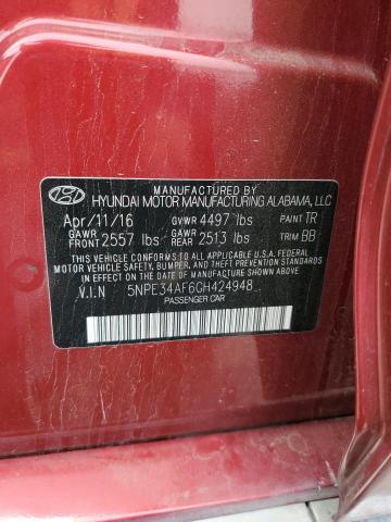 Photo 12 VIN: 5NPE34AF6GH424948 - HYUNDAI SONATA SPO 