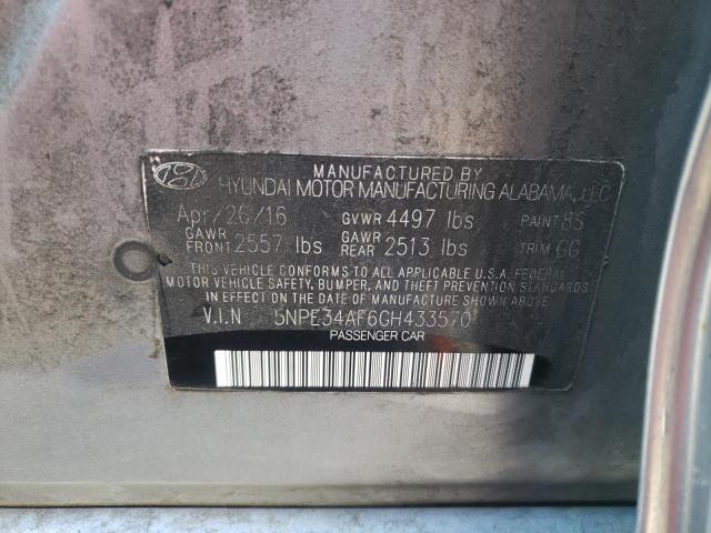 Photo 9 VIN: 5NPE34AF6GH433570 - HYUNDAI SONATA SPO 