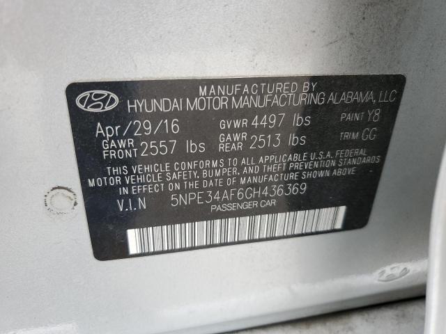 Photo 11 VIN: 5NPE34AF6GH436369 - HYUNDAI SONATA 