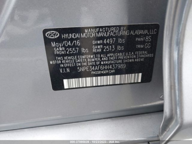 Photo 8 VIN: 5NPE34AF6HH437989 - HYUNDAI SONATA 