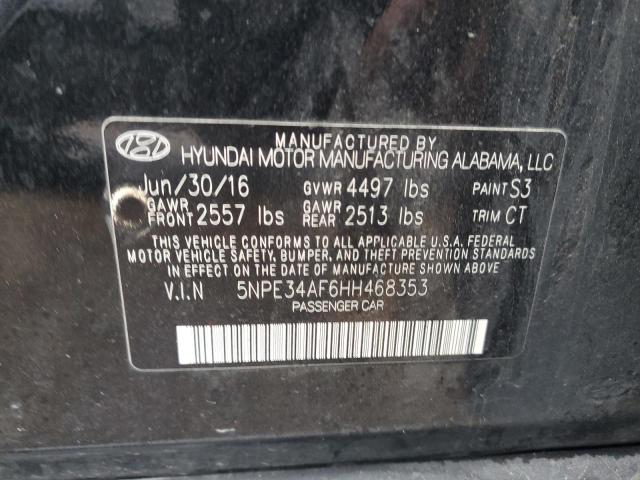 Photo 11 VIN: 5NPE34AF6HH468353 - HYUNDAI SONATA 