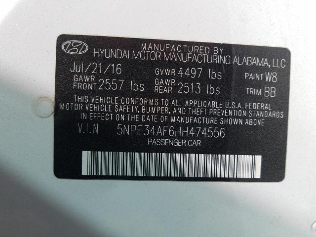 Photo 9 VIN: 5NPE34AF6HH474556 - HYUNDAI SONATA SPO 