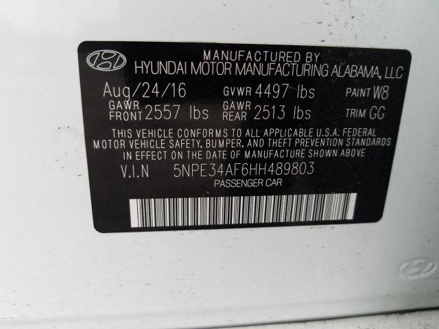 Photo 9 VIN: 5NPE34AF6HH489803 - HYUNDAI SONATA SPO 